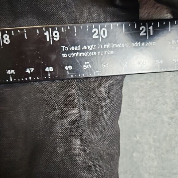 Jennifer Eden sz 14 Cutout Jacket linen rayon cardigan long sleeve Black - Picture 7 of 10